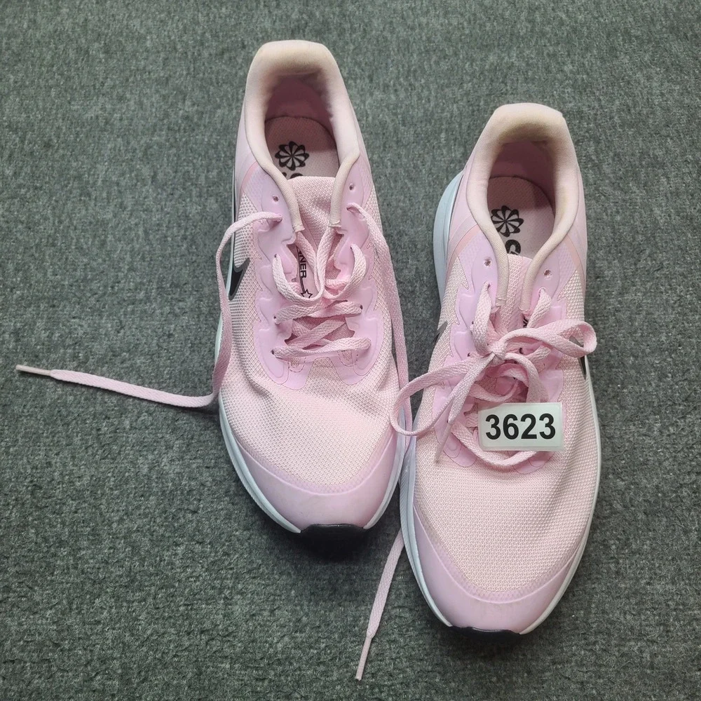 Nike Star Runner 3 Kids Size 7Y Pink Excellent DA2776-601 Mesh Athletic Sneaker